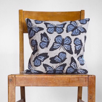 Blå sommerfugle fra Baldyre designet af Søren Nielsen